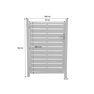 Cancello da giardino in alluminio con serratura e maniglia, 100cm,