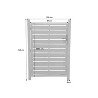 Cancello da giardino in alluminio con serratura e maniglia, 100cm,