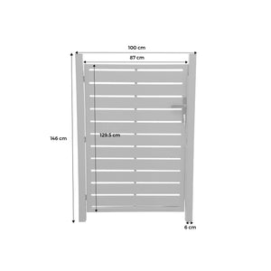Cancello da giardino in alluminio con serratura e maniglia, 100cm,
