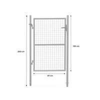 Cancello da giardino in metallo con serratura e maniglia, antracite