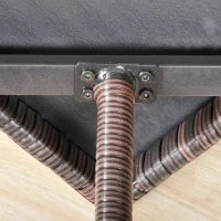 Tavolino in Rattan Sintetico, Tavolino da Esterno Piccolo, per Giardino, Terrazzo Impermeabile Marrone 90x50x35cm