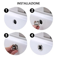 Ghiera con foro bianca opaca troppo pieno lavabo e bidet da 24 o 28 mm