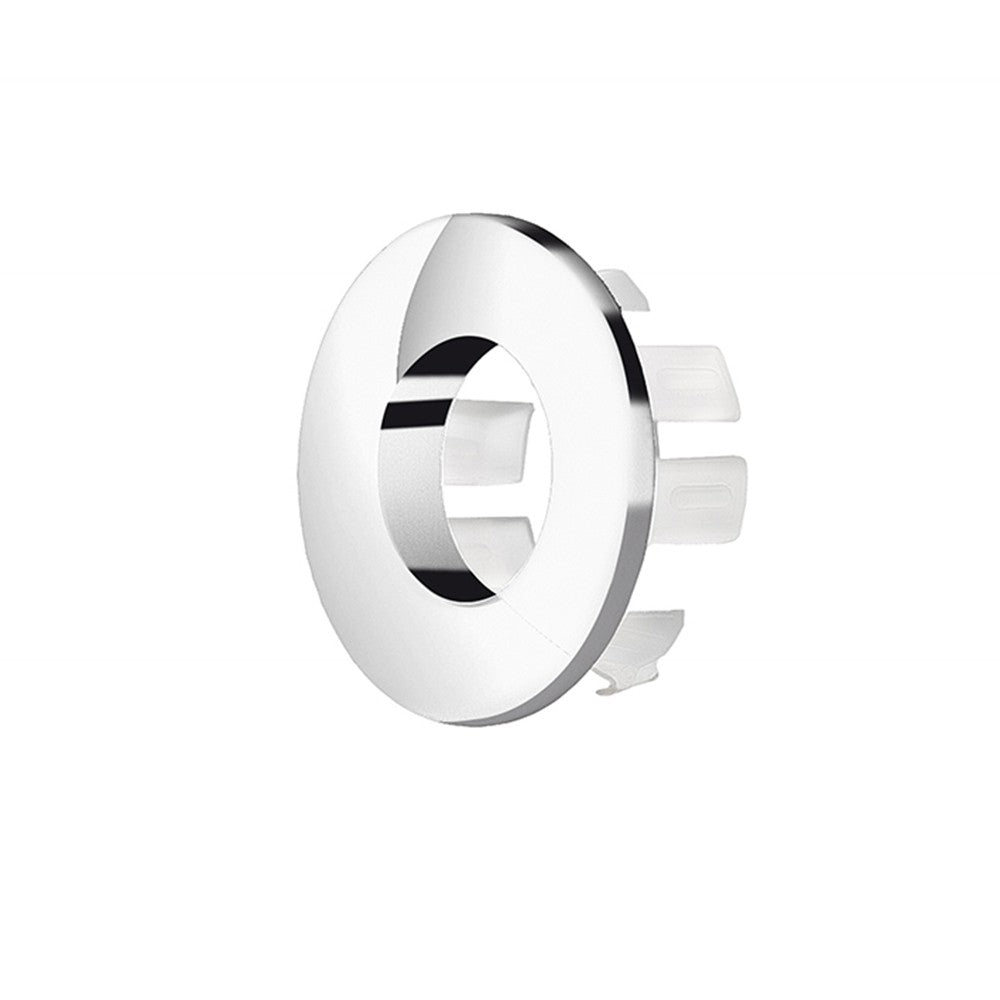 Ghiera con foro cromata per troppo pieno lavabo e bidet da 24 o 28 mm