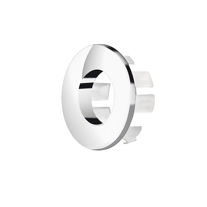 Ghiera con foro cromata per troppo pieno lavabo e bidet da 24 o 28 mm