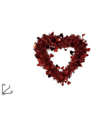 Ghirlanda A Forma Di Cuore Rosso Con Cuoricini Decorazione San Valentino M18-50         