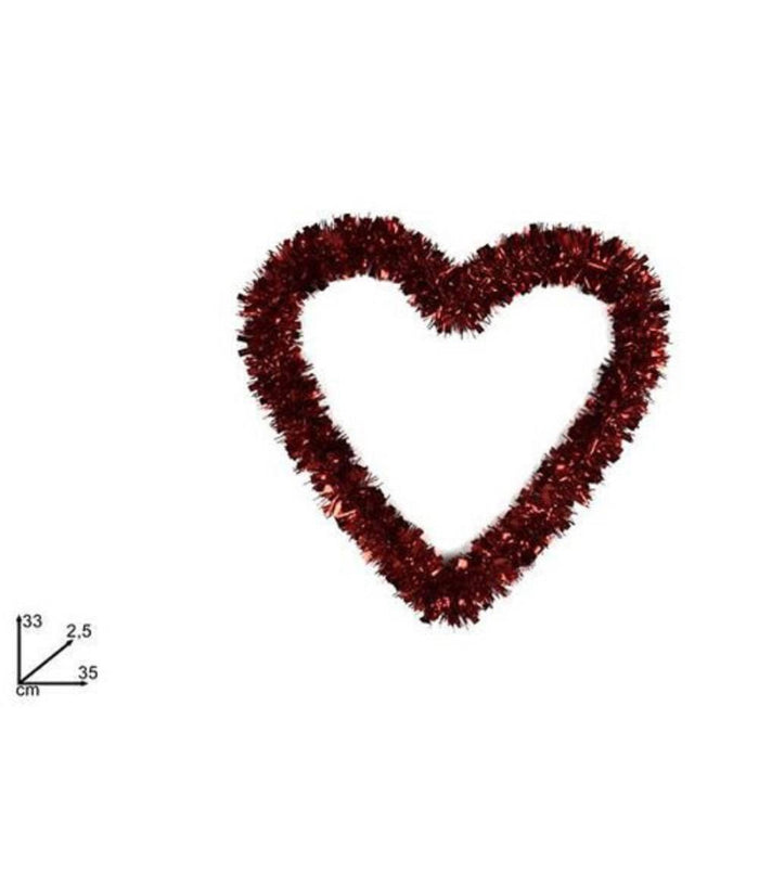 Ghirlanda A Forma Di Cuore Rosso Decorazione San Valentino Matrimoni Anniversari         