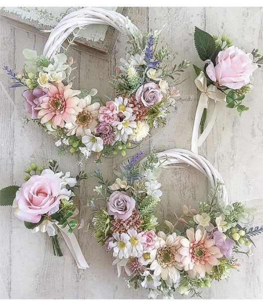 Ghirlanda Dietroporta In Legno Bianco Intrecciato 30 Cm Decorazioni Porta Natale         