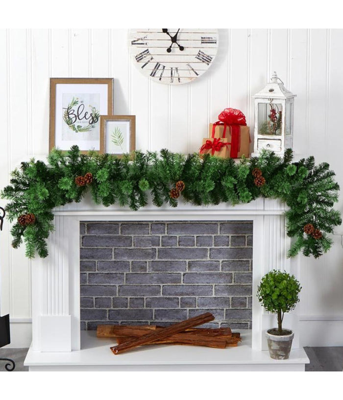 Ghirlanda Natalizia Albero Di Natale Con Pigne Decorazioni Natalizie 270cm         