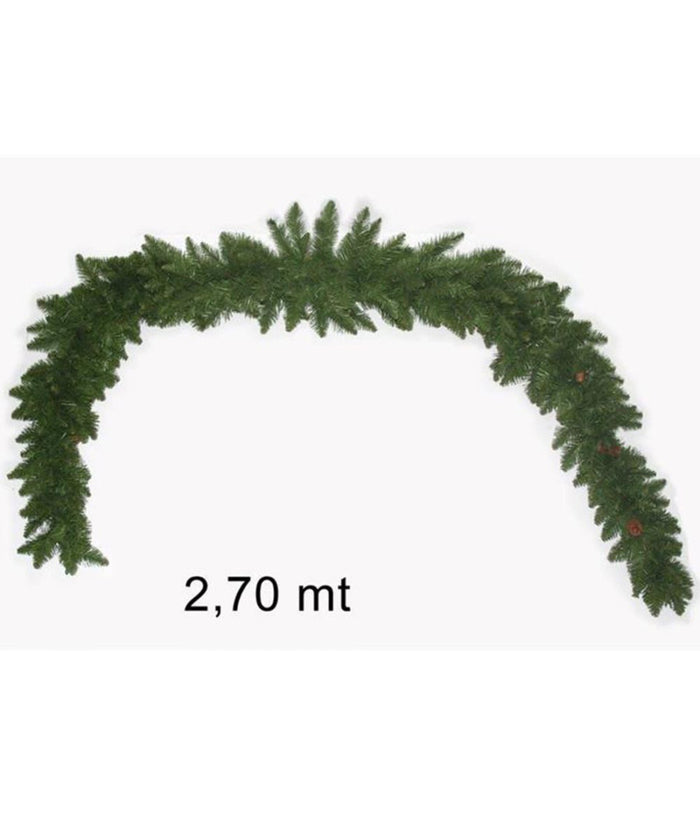 Ghirlanda Natalizia Albero Di Natale Con Pigne Decorazioni Natalizie 270cm         