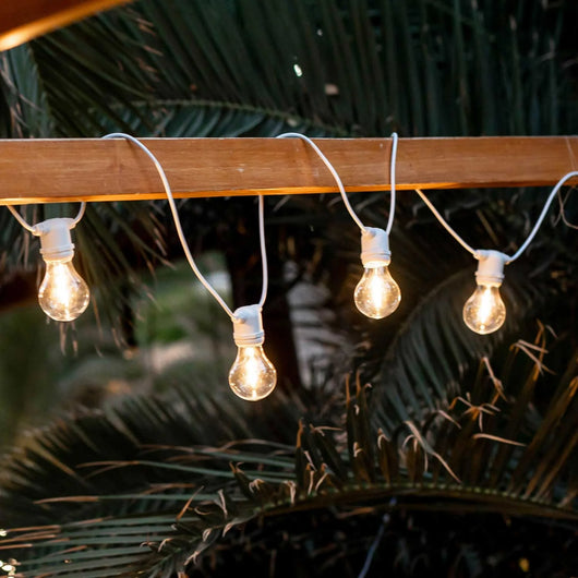 LÚZETE - GHIRLANDA SOLARE + BATTERIA RICARICABILE CAVO BIANCO ALLEGRA