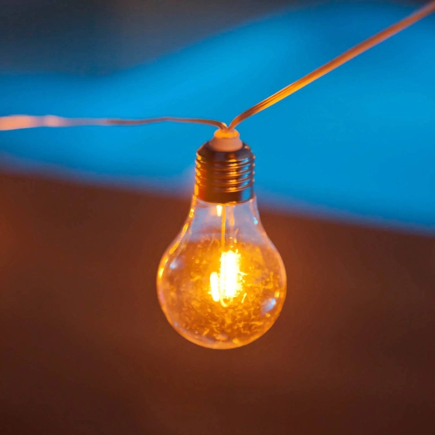 LÚZETE - GHIRLANDA SOLARE + BATTERIA RICARICABILE CAVO TRASPARENTE STELLA