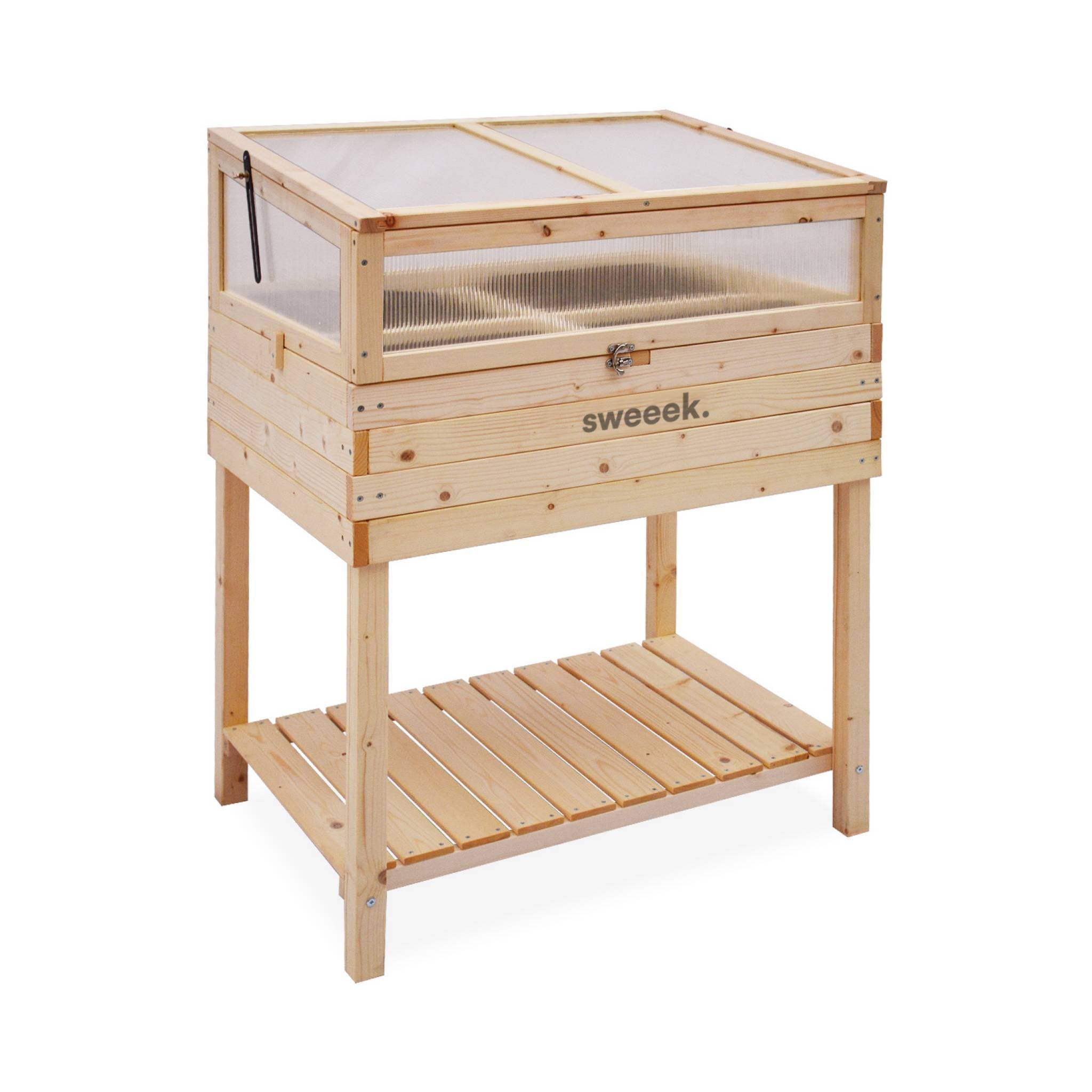 Orto rialzato in legno 80x60x109cm, marrone naturale