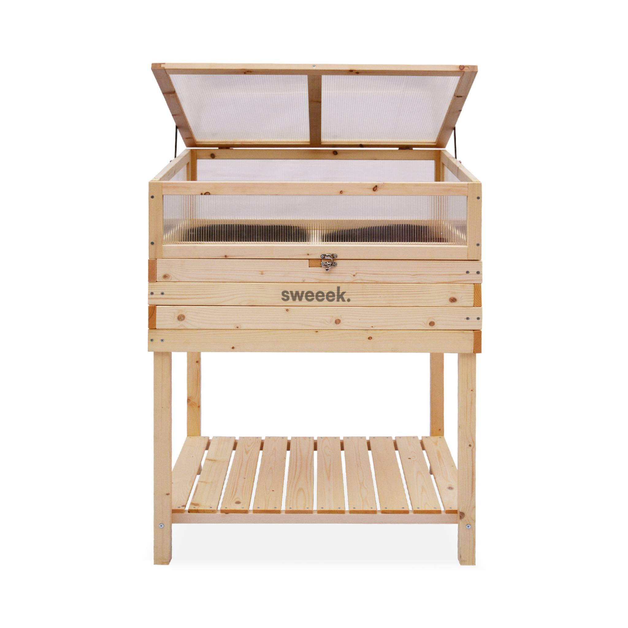 Orto rialzato in legno 80x60x109cm, marrone naturale