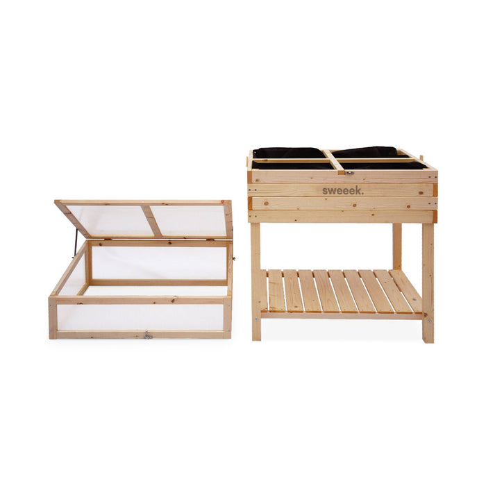 Orto rialzato in legno 80x60x109cm, marrone naturale