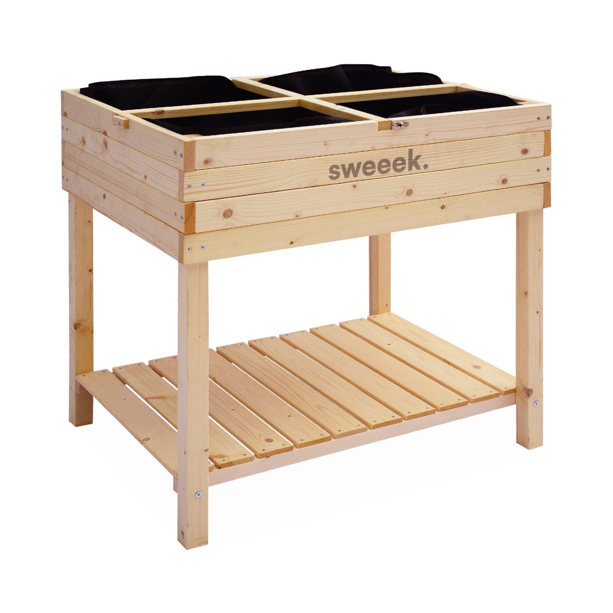 Orto rialzato in legno 80x60x109cm, marrone naturale