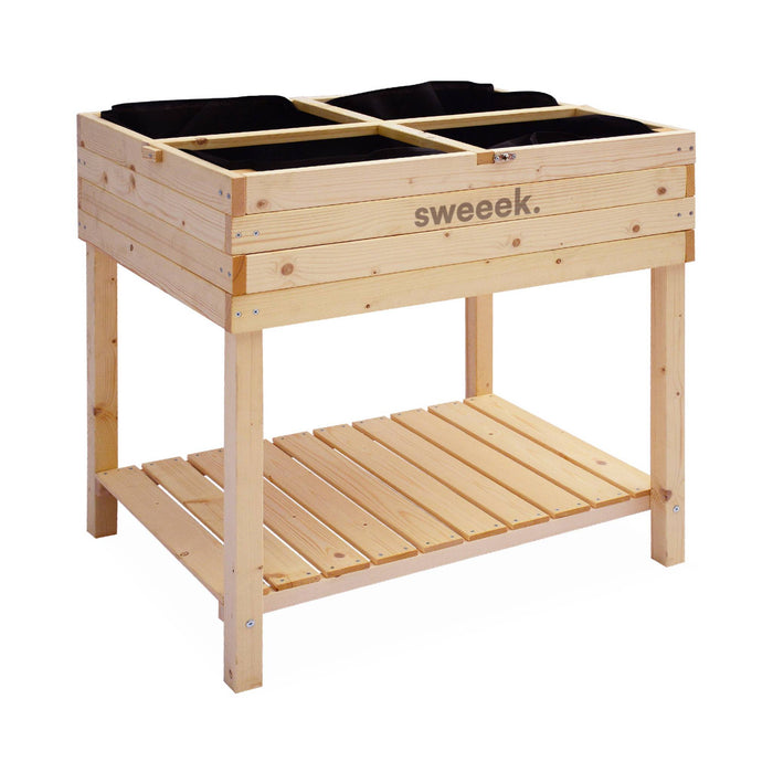 Orto rialzato in legno 80x60x109cm, marrone naturale