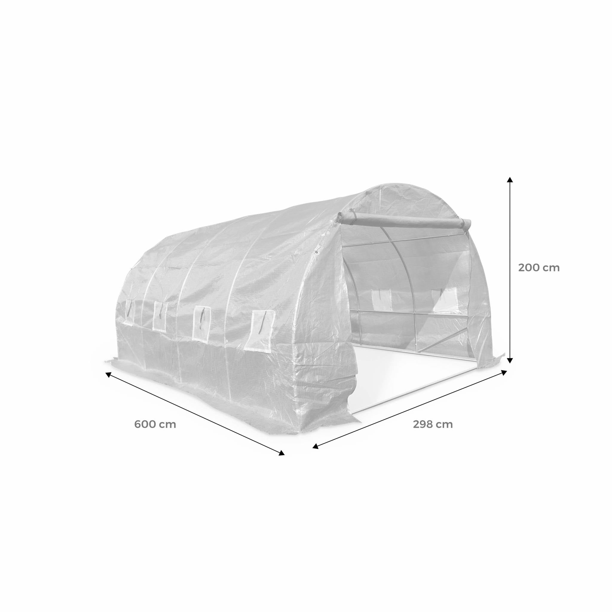 Serra da giardino in polietilene, verde