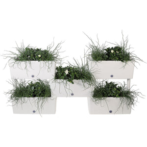 kit fioriere componibili 'brick' kit 5 pz - colore panna cod:ferx.6127911nlm