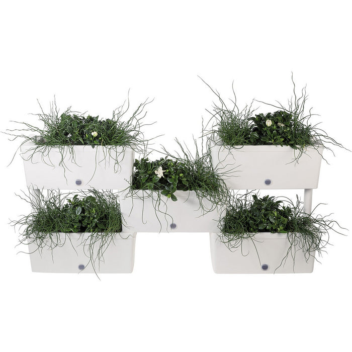 kit fioriere componibili 'brick' kit 5 pz - colore grigio cod:ferx.6127910nlm