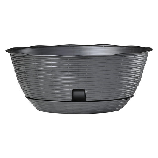 ciotola per fiori 'paglia' ã˜ cm 40xh.17 lt.12,5 - antracite cod:ferx.6125160nlm