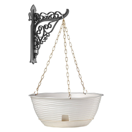 ciotola per fiori 'paglia' kit appendibile ã˜ cm 30xh.13 - antracite cod:ferx.6125170nlm