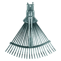 scopa da giardino regolabile tipo leggero - zinco cromato grigio cod:ferx.610215nlm