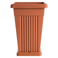 vaso 'piramide' cm 40 x 40 x h 59 lt. 50 terracotta cod:ferx.6125005nlm