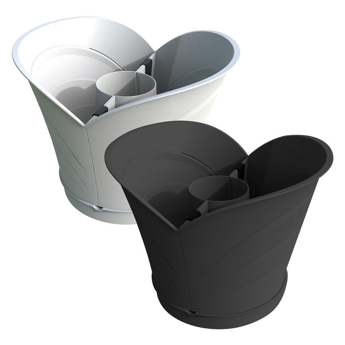 vaso 'tulipano' in set cm 34,5 x 19 x h 30 lt. 5 - bianco cod:ferx.6125053nlm