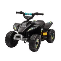 Quad Elettrico per Bambini 18-36 Mesi con Batteria Ricaricabile da 6V, 72x40x45.5 cm, Nero