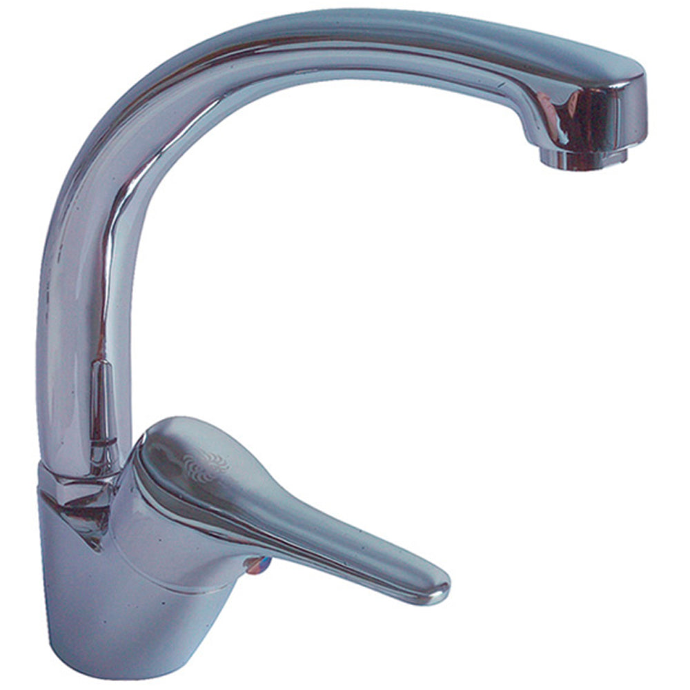 Miscelatore monoforo monocomando lavello canna alta midi ottone cromato