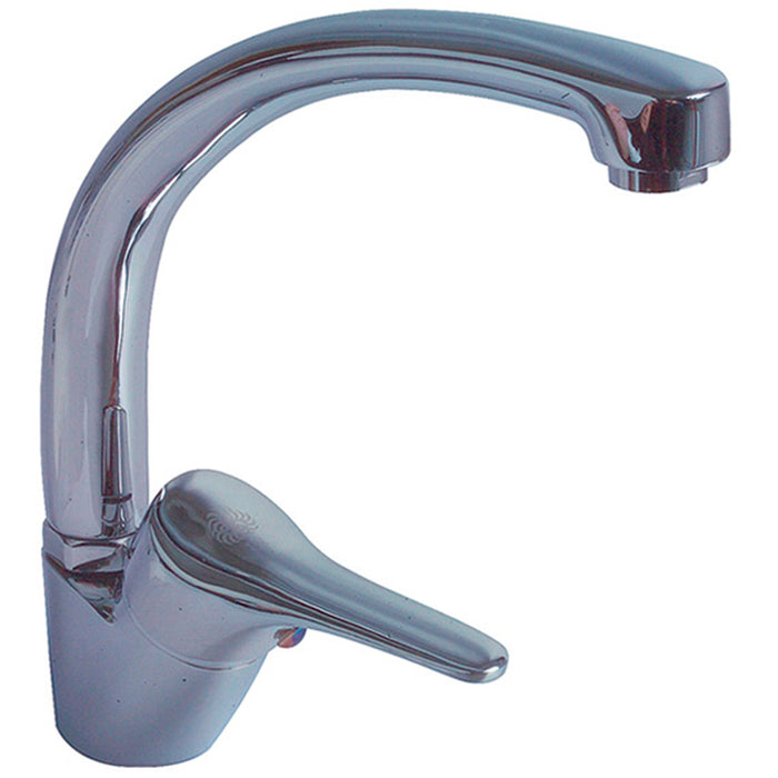 Miscelatore monoforo monocomando lavello canna alta midi ottone cromato