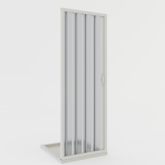 Porta doccia a soffietto in PVC 100 cm H 185 mod. Giglio con apertura laterale