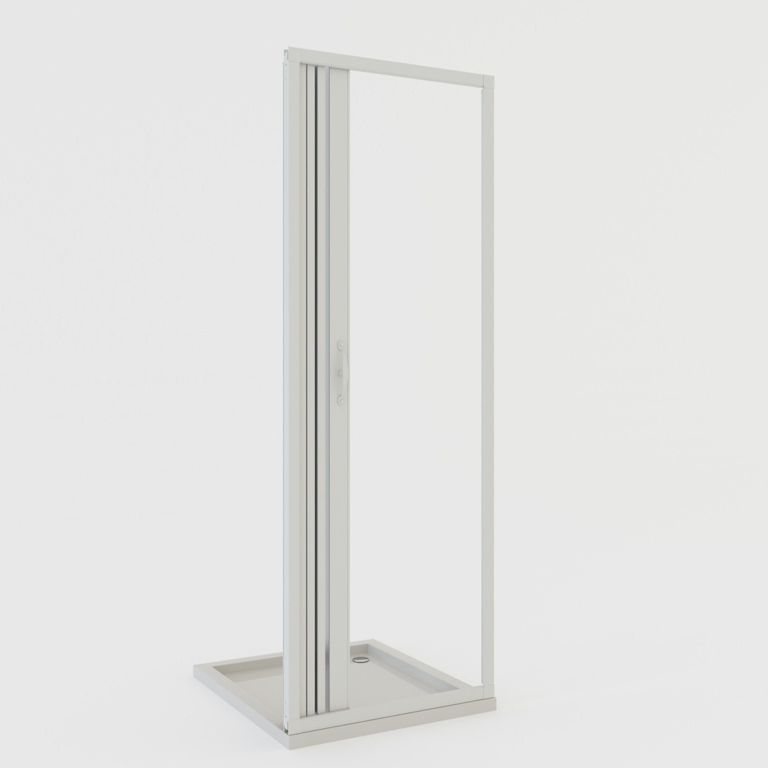 Porta doccia a soffietto in PVC 120 cm H 185 mod. Giglio con apertura laterale