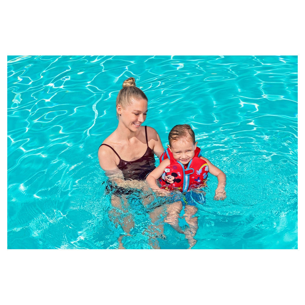 Trade Shop - Gilet Cuscinetti In Schiuma Salvagente Giubbotto Mickey Trainer Bambini 1-3 Anni 9101d -