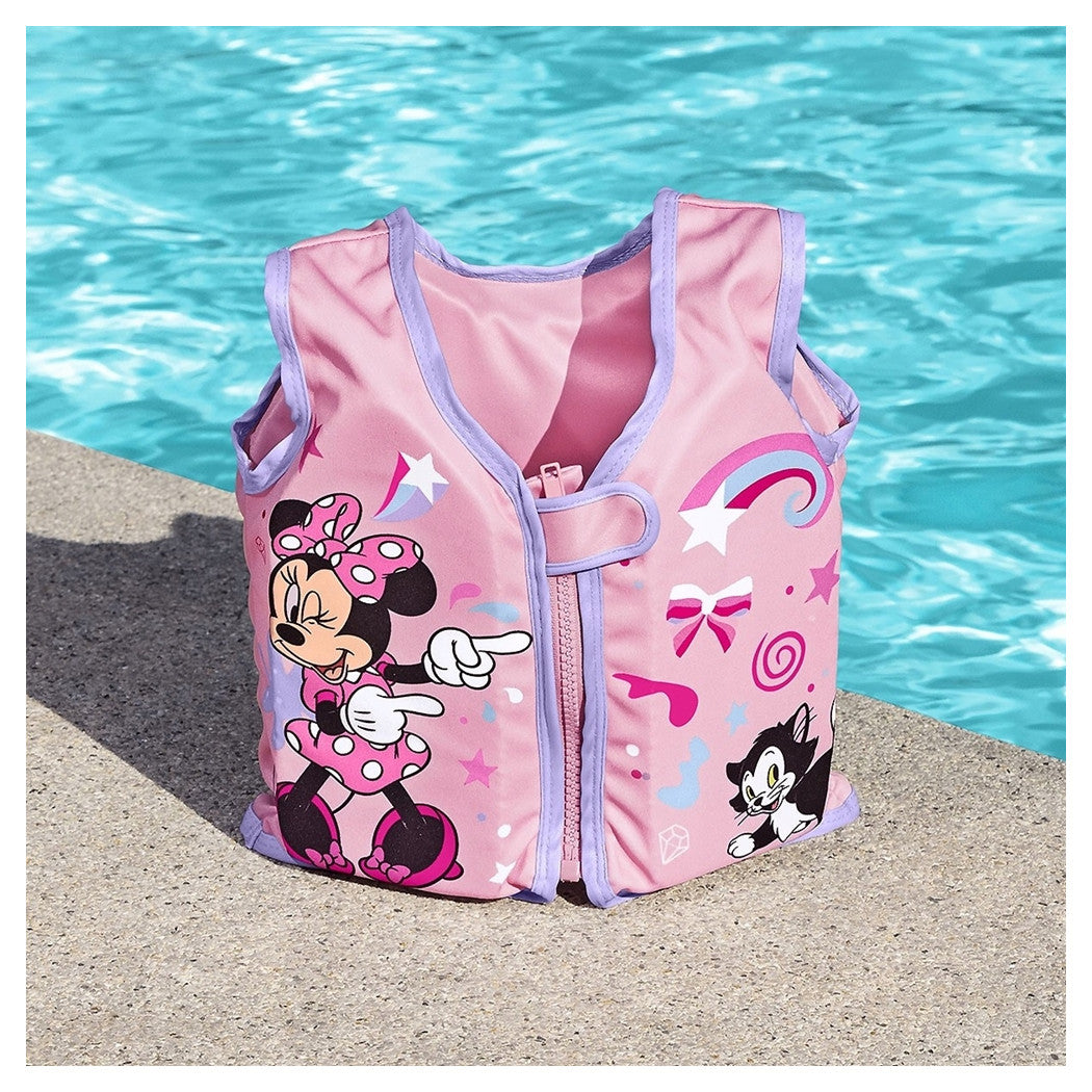 Trade Shop - Gilet Cuscinetti In Schiuma Salvagente Giubbotto Minnie Trainer Bambine 1-3 Anni 9101b -