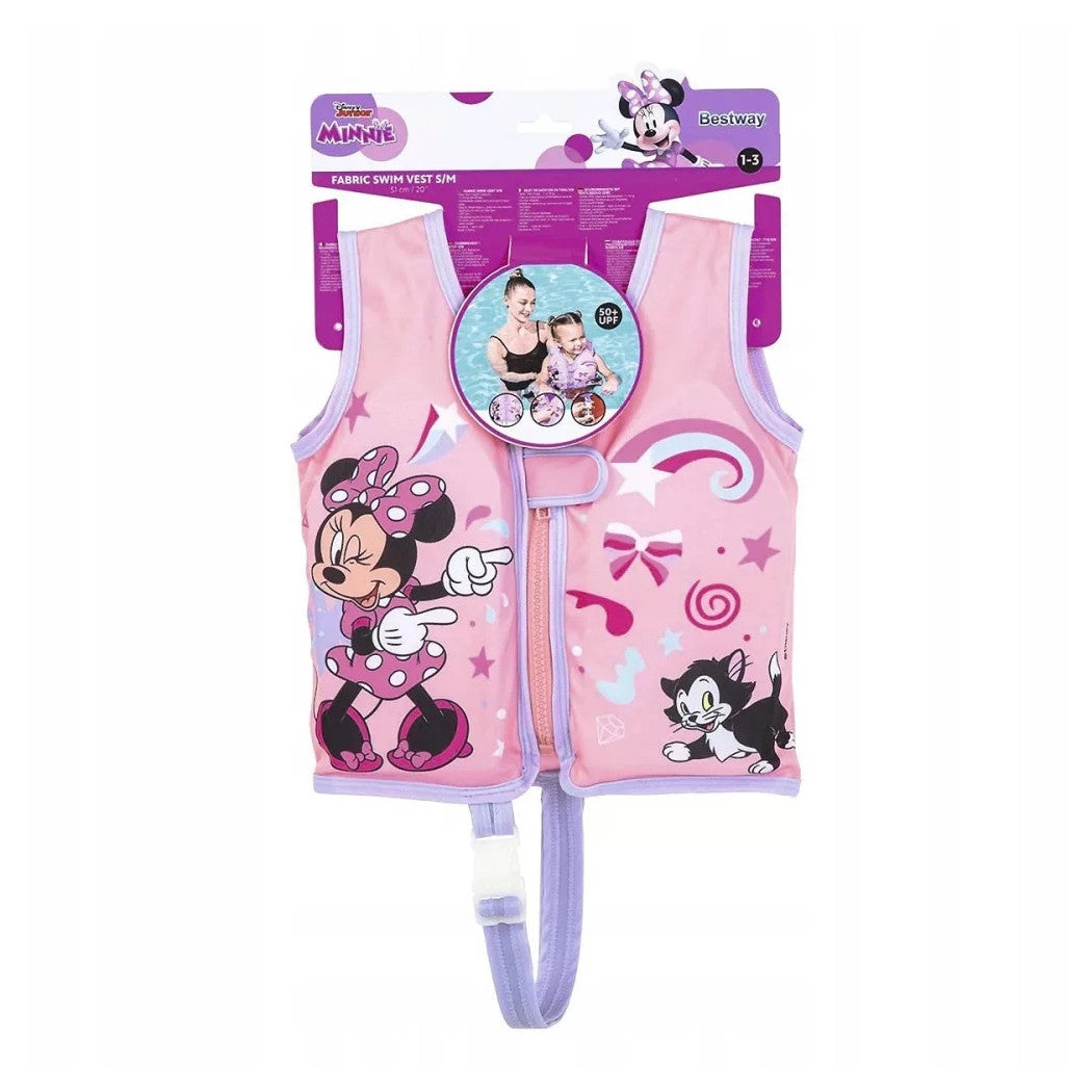 Trade Shop - Gilet Cuscinetti In Schiuma Salvagente Giubbotto Minnie Trainer Bambine 1-3 Anni 9101b -