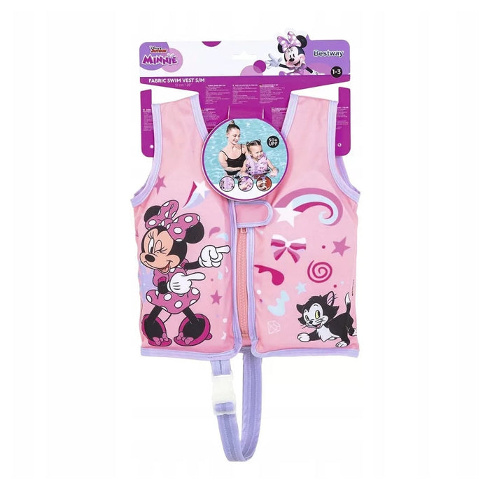 Trade Shop - Gilet Cuscinetti In Schiuma Salvagente Giubbotto Minnie Trainer Bambine 1-3 Anni 9101b -