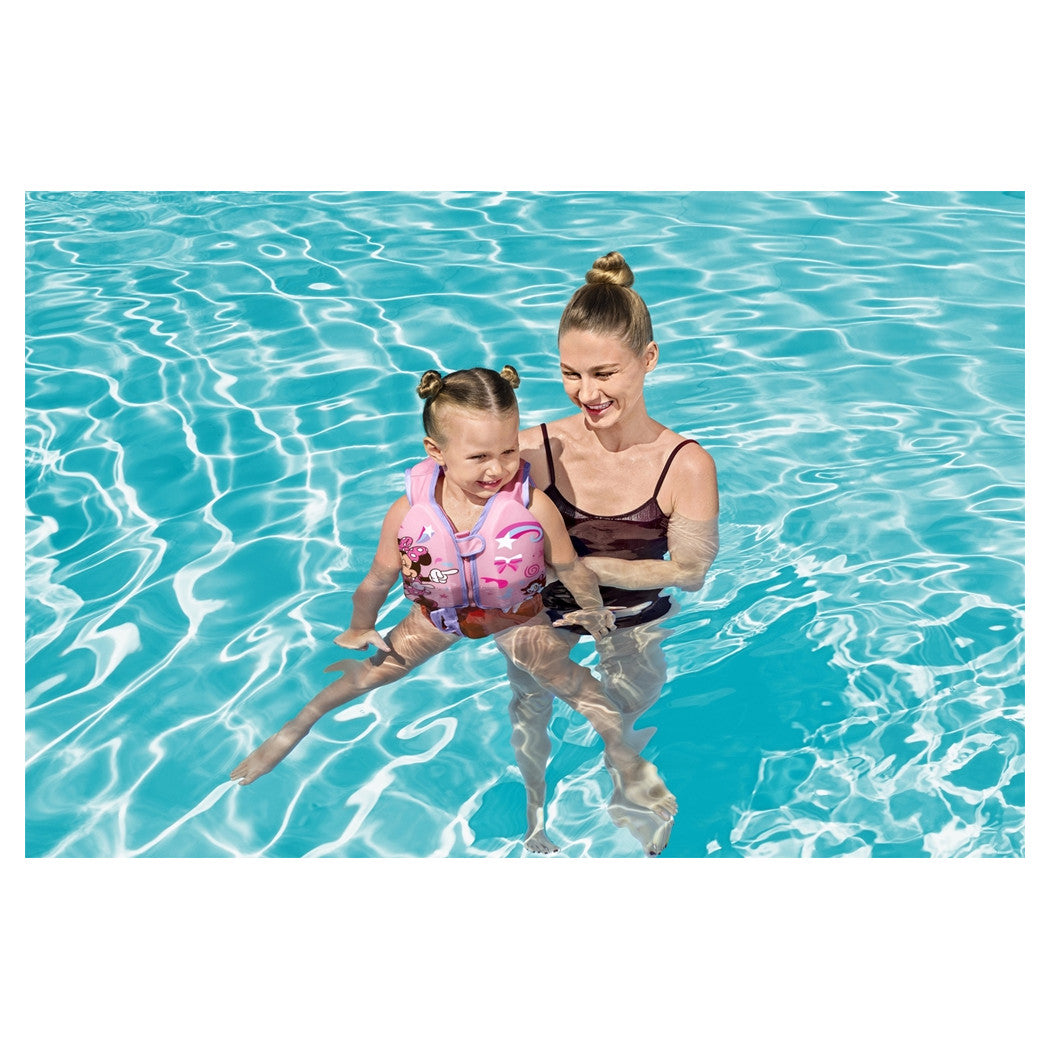 Trade Shop - Gilet Cuscinetti In Schiuma Salvagente Giubbotto Minnie Trainer Bambine 1-3 Anni 9101b -