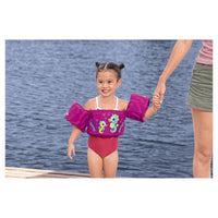 Trade Shop - Gilet Salvagente Per Bambini Cavallucci Marini Giubbotto Galleggiante Con Braccioli 90136 -