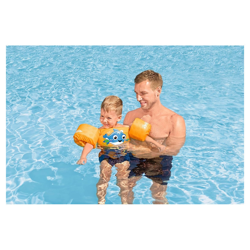 Trade Shop - Gilet Salvagente Per Bambini Con Design Balena Giubbotto Galleggiante Con Braccioli 90135 -