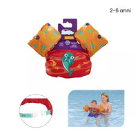 Trade Shop - Gilet Salvagente Per Bambini Design Tricheco Giubbotto Galleggiante Con Braccioli 90139 -