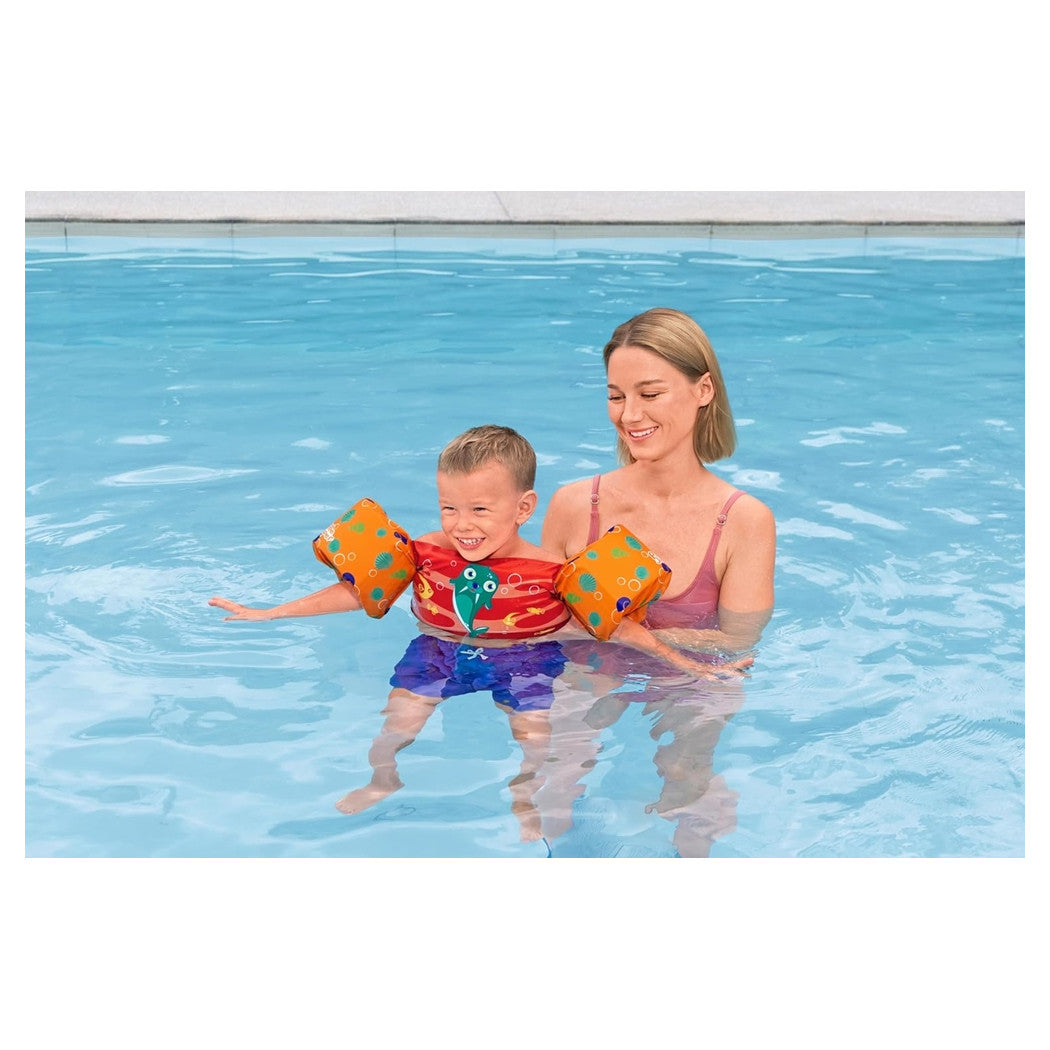 Trade Shop - Gilet Salvagente Per Bambini Design Tricheco Giubbotto Galleggiante Con Braccioli 90139 -