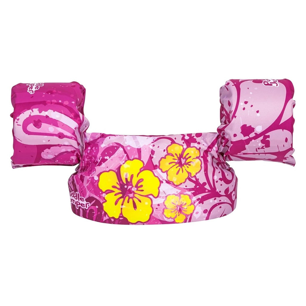 Trade Shop - Gilet Salvagente Per Bambini Fiori Tropicali Giubbotto Galleggiante Con Braccioli 90144 -