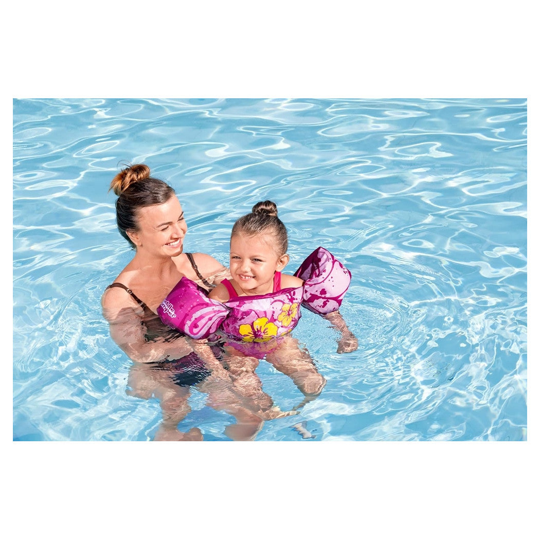 Trade Shop - Gilet Salvagente Per Bambini Fiori Tropicali Giubbotto Galleggiante Con Braccioli 90144 -