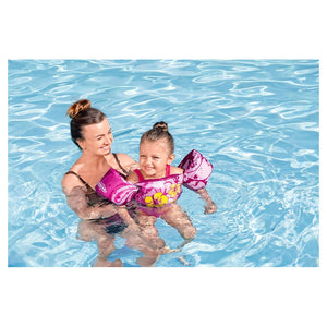 Trade Shop - Gilet Salvagente Per Bambini Fiori Tropicali Giubbotto Galleggiante Con Braccioli 90144 -