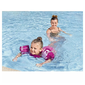 Trade Shop - Gilet Salvagente Per Bambini Fiori Tropicali Giubbotto Galleggiante Con Braccioli 90144 -