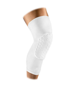 Ginocchiera Elastica Con Protezione Hex 9mm Paracolpi Sport Compressione Bianco         