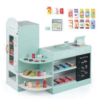 Negozio alimentare per bambini con cassa macchina pos distributore automatico, Set di giocattoli supermercato Verde-Case e cucine giocattoli