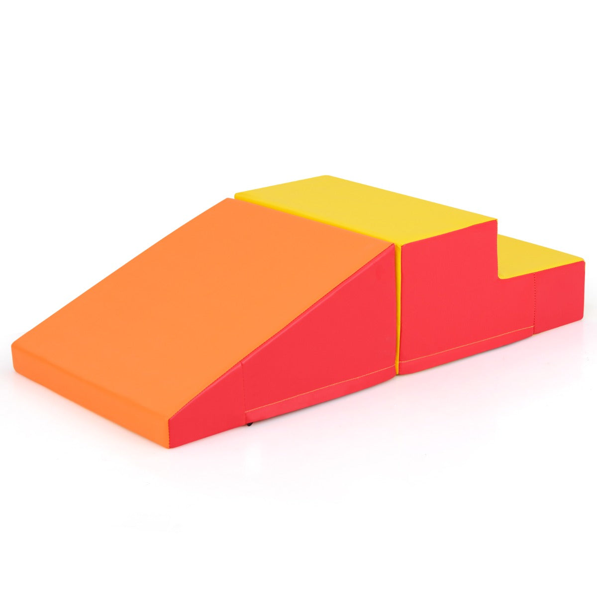 Set di gioco 2 pezzi morbido per gattonare e arrampicare, Blocchi di schiuma per gioco interno Arancione-Giocattoli educativi