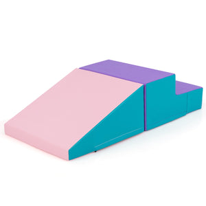 Set di gioco 2 pezzi morbido per gattonare e arrampicare, Blocchi di schiuma per gioco interno Viola-Giocattoli educativi